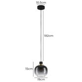 Sorella Living Oilella Glass  Pendant Light