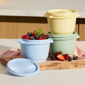 Tupperware 3 Piece Heritage 600ml Round Food Storage Container Set