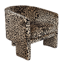 Rexington Home Shana Leopard Velvet Tub Chair | Temple & Webster