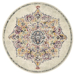 Network Rugs Bone Temel Bary Round Rug | Temple & Webster