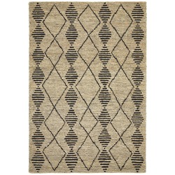 Network Rugs Akabari Natural & Black Woven Jute Rug | Temple & Webster