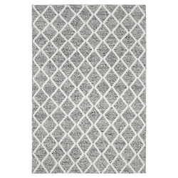 Network Rugs Grey Lucy Hand-Loomed Wool-Blend Rug | Temple & Webster