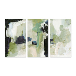 A La Mode Studio Lush Stretched Canvas Wall Art Triptych 