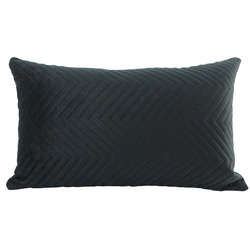 Nicholas Agency Quilted Rectangular Velvet Cushion | Temple & Webster