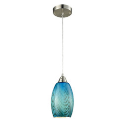 CLA Lighting Blue Glaze Glass Pendant Light | Temple & Webster