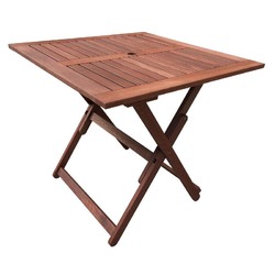 Woodlands Outdoor Furniture Wells Folding Square Table | Temple & Webster