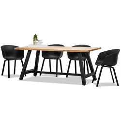 Continental Designs Brooklyn Dining Table & Hay Scoop Replica Chairs ...