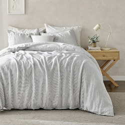 Natural Home Natural Classic Pinstripe Linen Quilt Cover Set | Temple ...