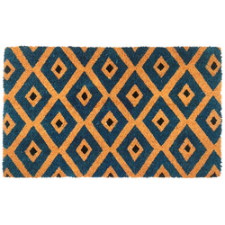 Home & Lifestyle Blue Kimberley PVC Backed Doormat | Temple & Webster
