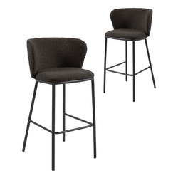 Linea Furniture 65cm Isabel Upholstered Barstools | Temple & Webster