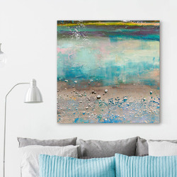 Barley_Cove Sand Pebbles Canvas Wall Art | Temple & Webster