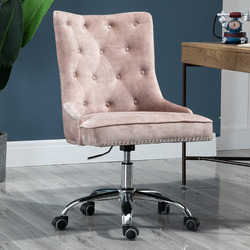 CoraHomeLiving Beverly Button Tufted Velvet Office Chair | Temple & Webster