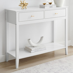 West Valley Interiors Harper 2 Drawer Console Table | Temple & Webster