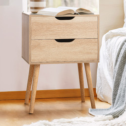 Core Living Seattle 2 Drawer Bedside Table | Temple & Webster