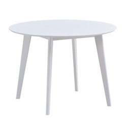 White Larsen Round Dining Table | Temple & Webster