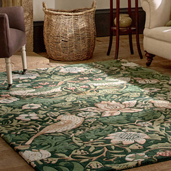 Hope Forest Rug Forest Strawberry Thief Hand-Tufted Pure New Wool Rug | Temple & Webster