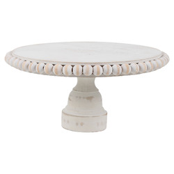 Papaya&Patina White Delilah Beaded Cake Stand | Temple & Webster