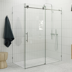 142cm Maddison Glass Sliding Shower Screen | Temple & Webster