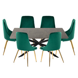 6 Seater Murphy Dining Table & Chair Set | Temple & Webster