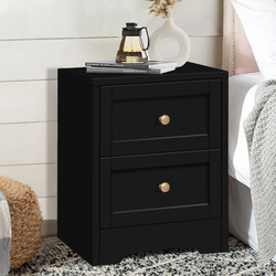 HoxtonRoom Willow 2 Drawer Bedside Table | Temple & Webster