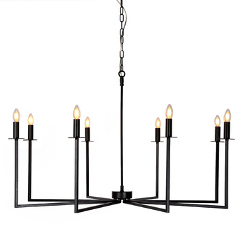 Rexington Home Koven 8 Light Iron Chandelier | Temple & Webster