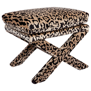 animal print vanity stool