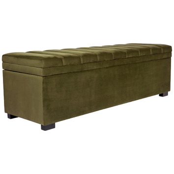 Rexington Home Pelee Velvet Storage Ottoman | Temple & Webster