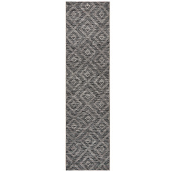 Network Rugs Black & Natural Diamonds Flat-Woven Indoor/Outdoor Rug ...
