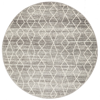 Network Rugs Silver & Round Art Moderne Palais Rug | Temple & Webster