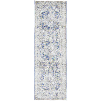 Network Rugs Ocean Blue Vintage Look Runner | Temple & Webster