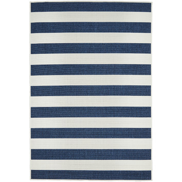 Network Navy White Striped Power, Navy Blue And White Striped Rug