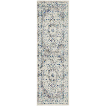 Network Rugs Bone & White Art Moderne Hillier Runner | Temple & Webster