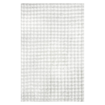 White Rug Bumpy Network Rugs White Bubble Machine Washable Power-Loomed Rug | Temple ...