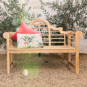 Hartman Natural Queens Acacia Wood Garden Bench | Temple & Webster