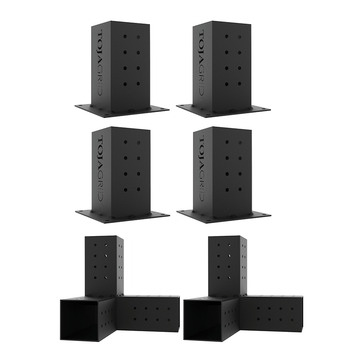 Hartman 6 Piece Toja Grid Trio & Solo Pergola Bracket Set | Temple ...