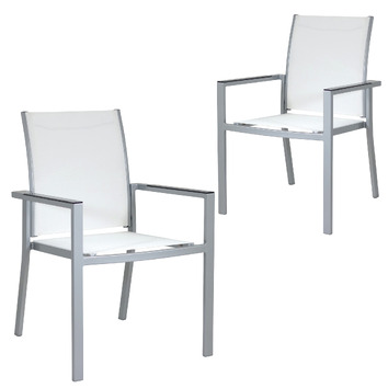 Portsea Aluminium Outdoor Sling Dining Chair | Temple & Webster