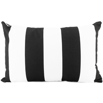 Nicholas Agency Striped Shevy Outdoor Lumbar Cushion Temple Webster Nicholas Agency Striped Shevy Outdoor, Black And White Striped Outdoor Cushions Australia