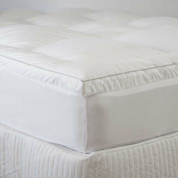 White Cotton-Blend Mattress Topper | Temple & Webster