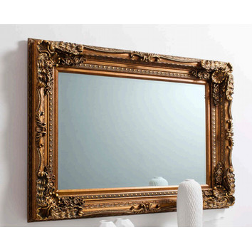 Carved Louis Mirror in Gold | Temple & Webster