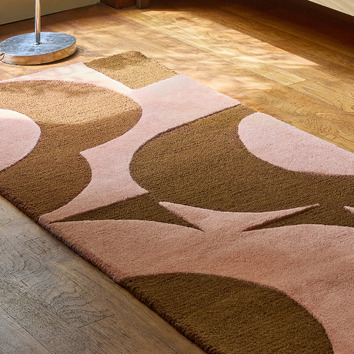 Pink Prism Flower Hand-Tufted Pure New Wool Runner | Temple & Webster