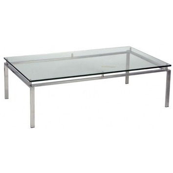 R V Living Stainless Steel Frame Glass Coffee Table Reviews Temple Webster