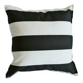 Bungalow Living Black & White Stripe Indoor Outdoor Cushion | Temple ...