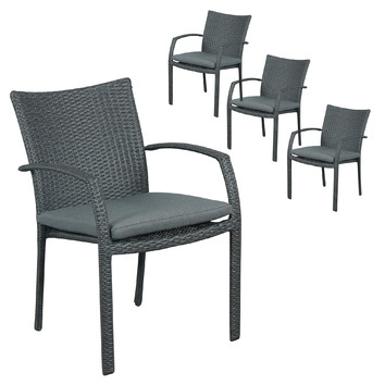 faux rattan dining chairs