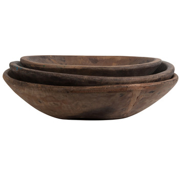 Rustic Wooden Decorative Bowl Set | Temple & Webster