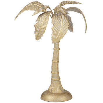 The Home Collective Small Gold Standing Palm Metal Sculpture | Temple ...