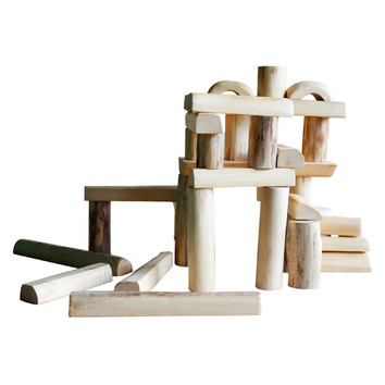 Q Toys Natural Barkless Tree Blocks | Temple & Webster