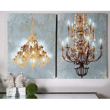 Chandelier Wall Art 2 piece chandelier wall art set | temple & webster Chandelier Wall Art 2 piece chandelier wall art set | temple & webster