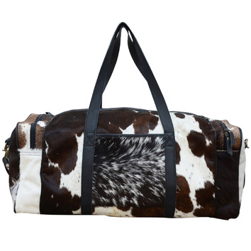 cowhide duffle bag