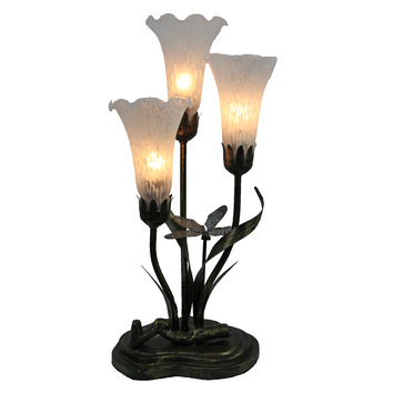 Tiffany Pieces Three Branch Upward Lily Lamp | Temple & Webster