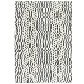 Lifestyle Floors Ivory Geometric Flat Weave Wool-Blend Rug | Temple ...